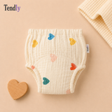 Tendly Beige Peach Heart pattern potty training pants